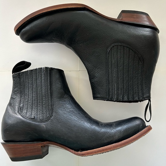 {Sz10} JB Dillon Ankle Boots Heeled Slip On Leather Women’s - Picture 2 of 13